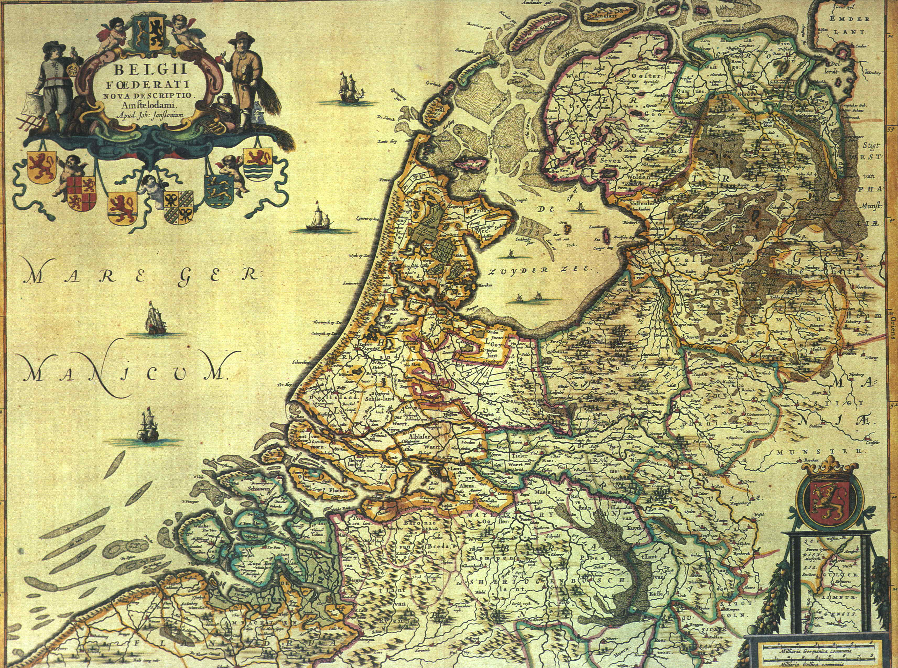 Kaart Zeeland 1658